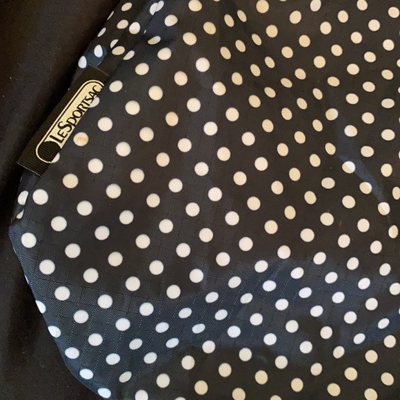 Used LeSportsac for The OC black and white bag - Picture 2 of 7